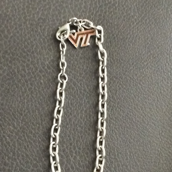 Silver bracelet with Virginia Tech charm - Picture 2 of 3